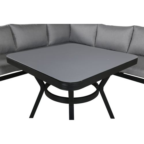 Salon D'angle De Jardin "virya" 206cm Noir et Gris