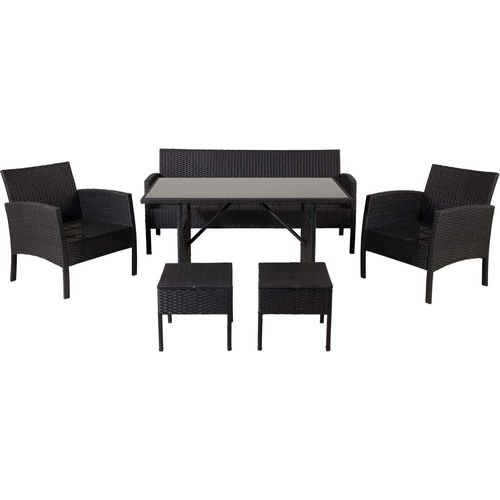 Ensemble Canapé, Fauteuil Et Table Basse En Résine Tressée Knock