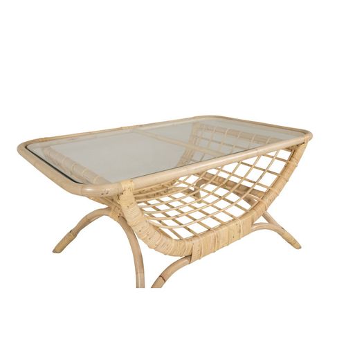 Table Basse De Jardin En Rotin "moana" 95cm Naturel