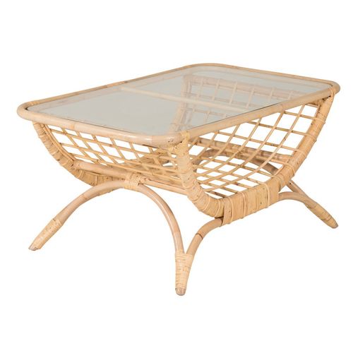 Table Basse De Jardin En Rotin "moana" 95cm Naturel