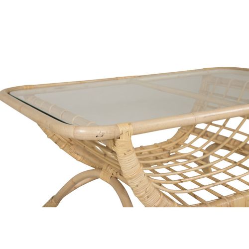 Table Basse De Jardin En Rotin "moana" 95cm Naturel