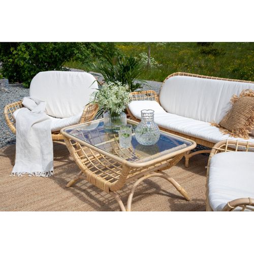 Table Basse De Jardin En Rotin "moana" 95cm Naturel