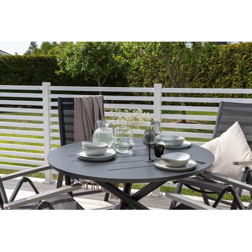 Table à Manger Alma Noir 120x120x75 Cm