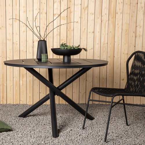 Table à Manger Alma Noir 120x120x75 Cm