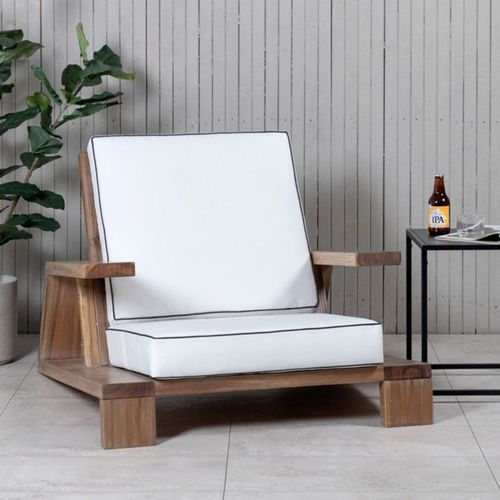 Fauteuil De Jardin En Bois "daria" 100cm Marron