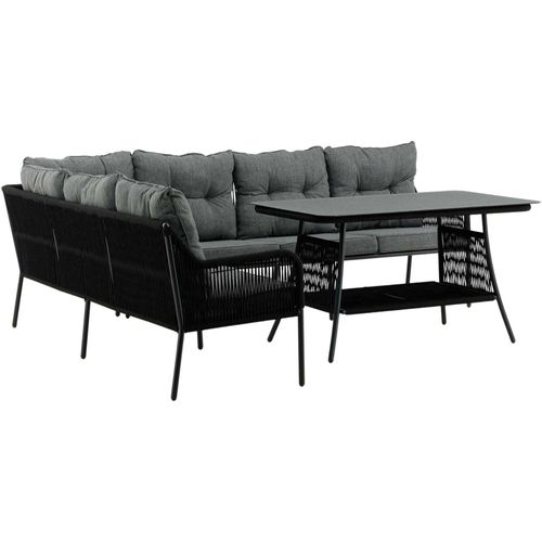 Ensemble Canapé D'angle Et Table Basse De Jardin Berlin