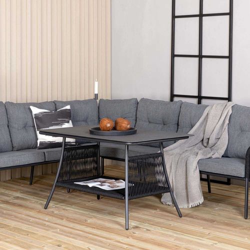 Ensemble Canapé D'angle Et Table Basse De Jardin Berlin