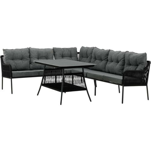 Ensemble Canapé D'angle Et Table Basse De Jardin Berlin