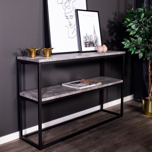 Console Design Double "rise" 110cm Gris et Noir