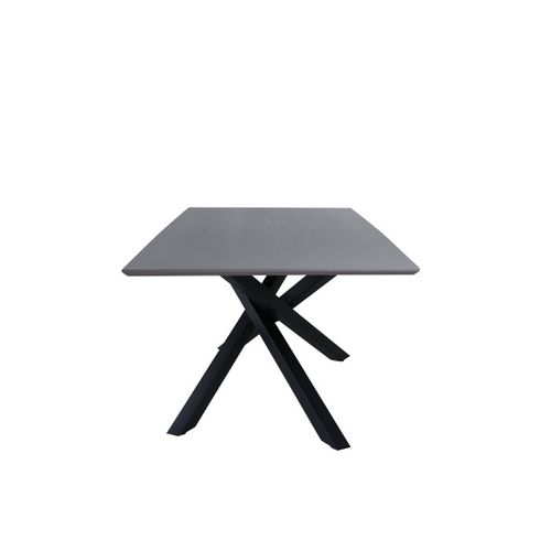 Table De Repas 90 X 180 Cm Piazza Gris, Noir