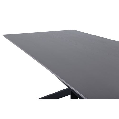 Table De Repas 90 X 180 Cm Piazza Gris, Noir