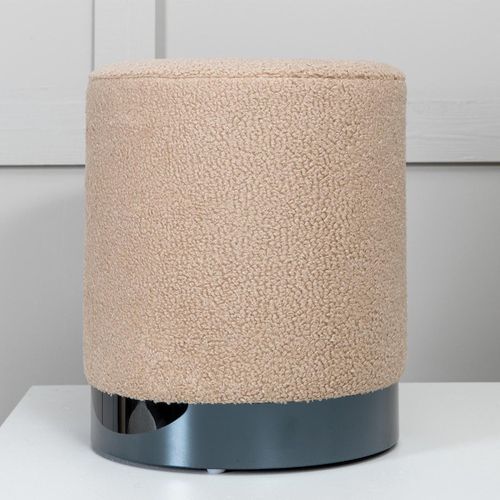 Pouf Tissu Bouclette "benji" 42cm Beige