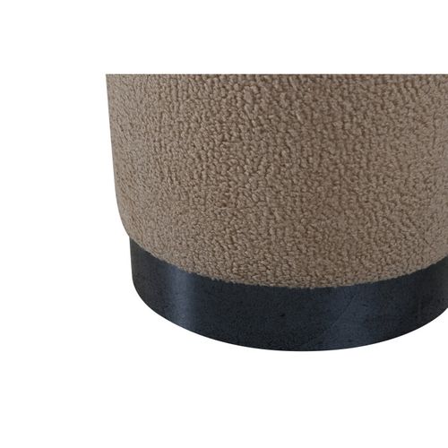 Pouf Tissu Bouclette "benji" 42cm Beige