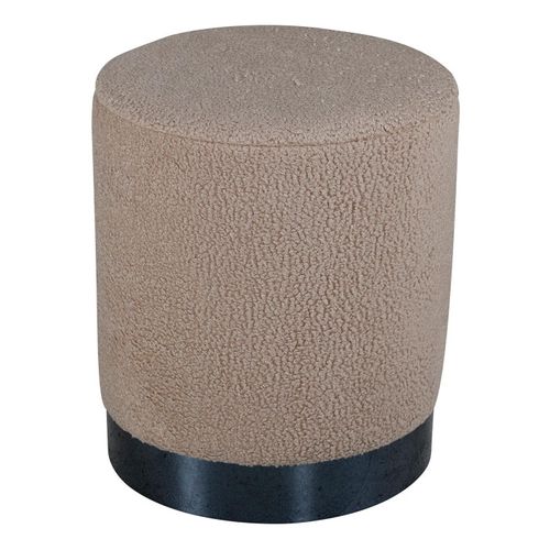 Pouf Tissu Bouclette "benji" 42cm Beige