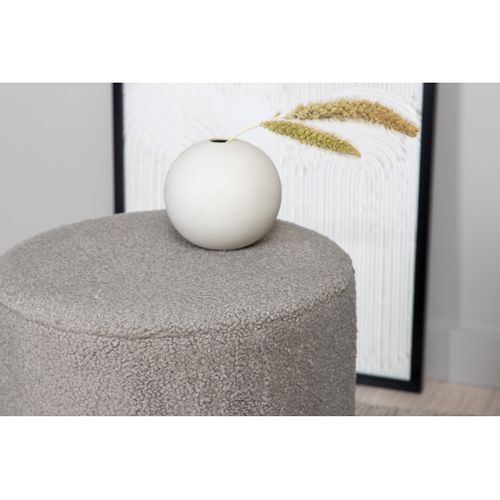 Pouf Tissu Bouclette "benji" 42cm Grège