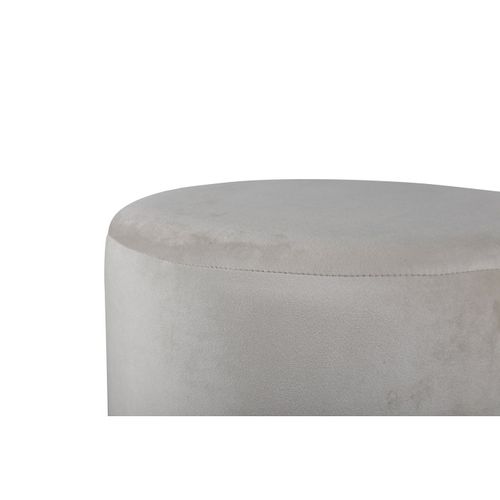 Pouf En Velours "benji" 42cm Beige