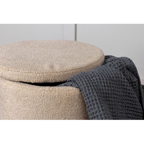 Pouf  Avec Rangement "dunken"  51cm Beige