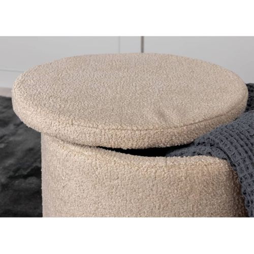 Pouf  Avec Rangement "dunken"  51cm Beige
