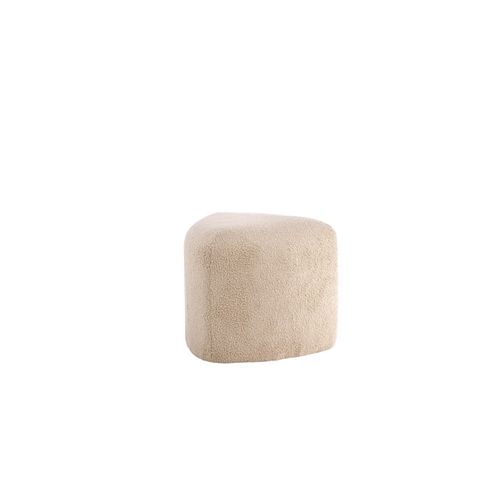 Pouf Tissu Bouclette "peg" 46cm Beige