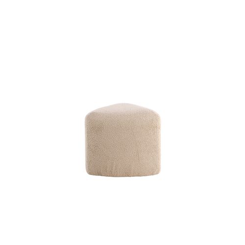 Pouf Tissu Bouclette "peg" 46cm Beige