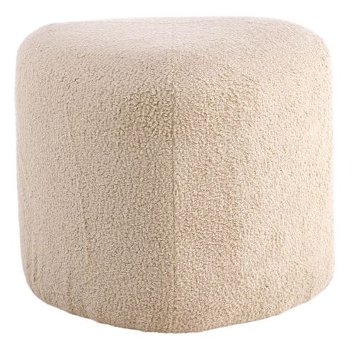 Pouf Tissu Bouclette "peg" 46cm Beige