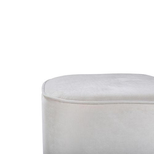 Pouf En Velours "piff" 44cm Beige