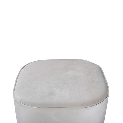 Pouf En Velours "piff" 44cm Beige