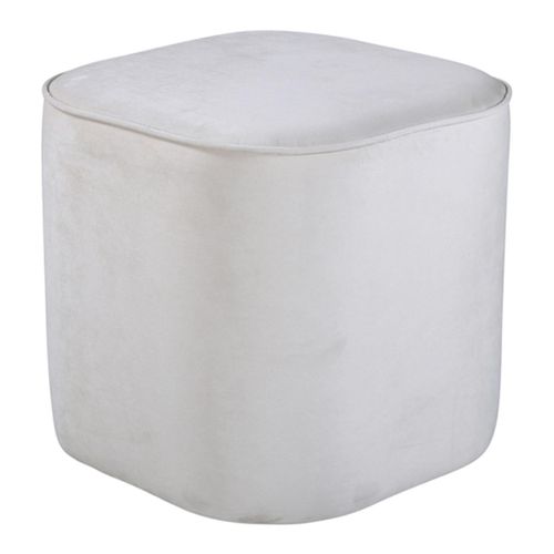 Pouf En Velours "piff" 44cm Beige