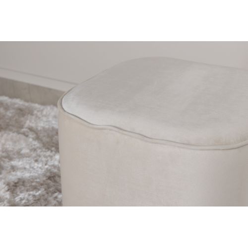 Pouf En Velours "piff" 44cm Beige