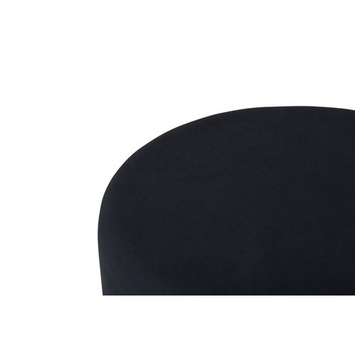 Pouf Design En Velours "petra" 46cm Noir et Cuivre