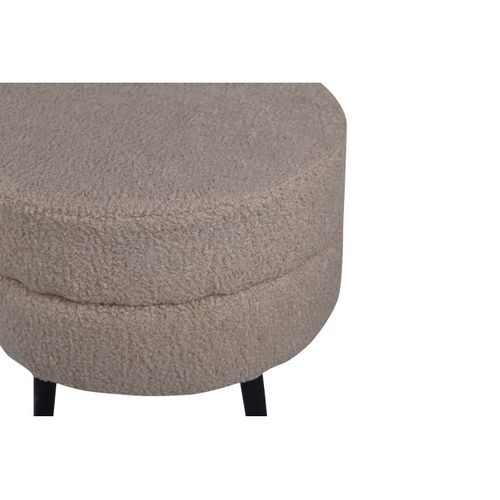 Pouf Design Bouclette "pot" 40cm Beige