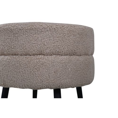 Pouf Design Bouclette "pot" 40cm Beige