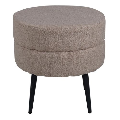 Pouf Design Bouclette "pot" 40cm Beige