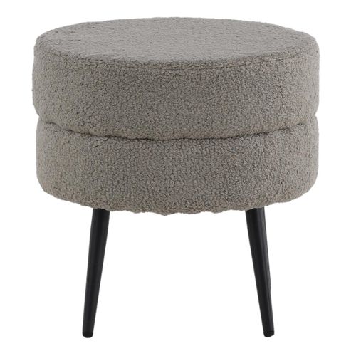 Pouf Design Bouclette "pot" 40cm Gris