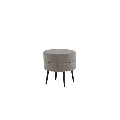 Pouf Design Bouclette "pot" 40cm Gris