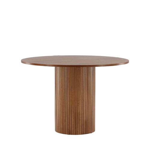 Table à Manger Ronde "bianca" 110cm Noyer