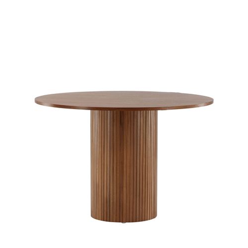 Table à Manger Ronde "bianca" 110cm Noyer
