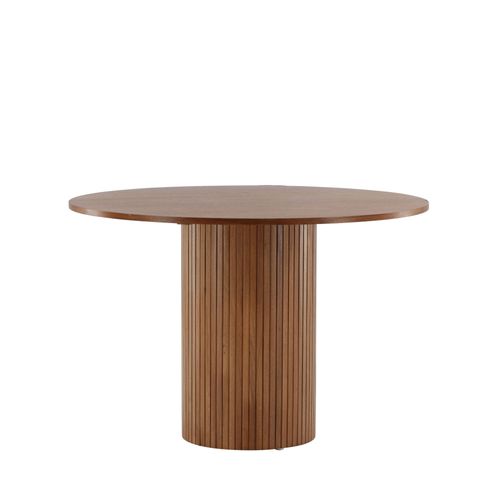 Table à Manger Ronde "bianca" 110cm Noyer