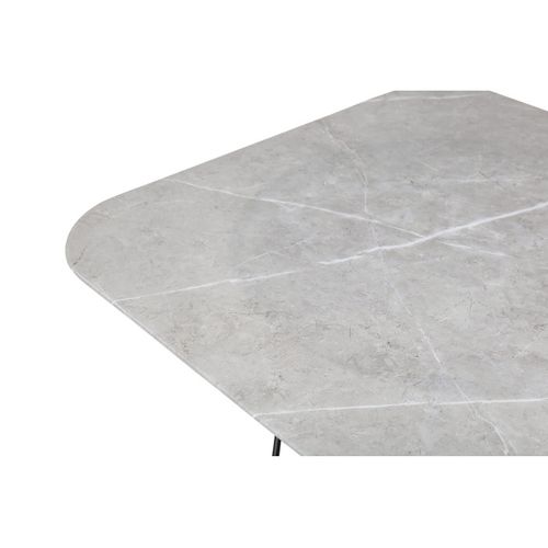 Table Basse En Verre Marbré "tristar" 80cm Gris
