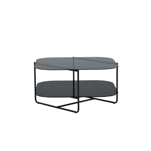 Table Basse En Verre "un-line" 85cm Noir