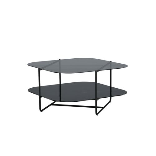 Table Basse En Verre "un-line" 85cm Noir