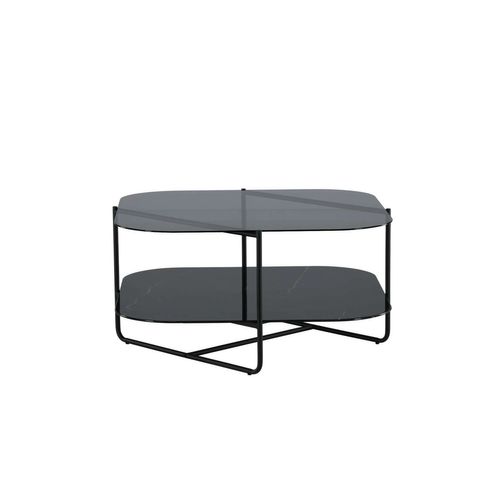Table Basse En Verre "un-line" 85cm Noir
