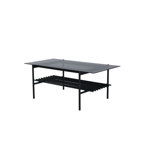 Table Basse En Verre "von Staf" 120cm Noir