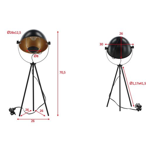 Lampe à Poser En Acier Noir Et Cuivré Search