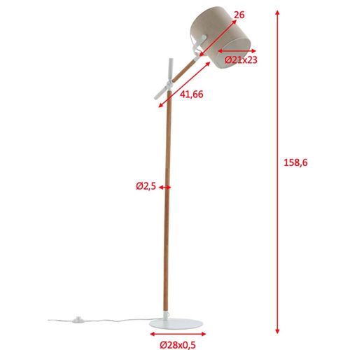 Lampadaire En Acier Et Lin Dennis