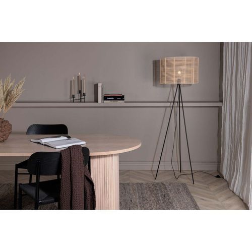Lampadaire En Acier Et Rotin Fence