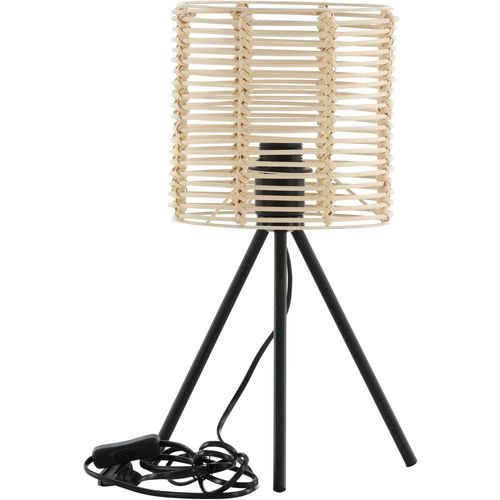 Lampe à Poser En Acier Et Rotin Fence