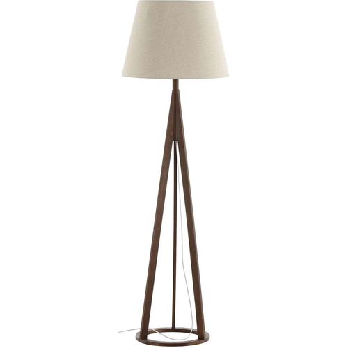 Lampadaire En Hévéa Et Lin Kona Marron