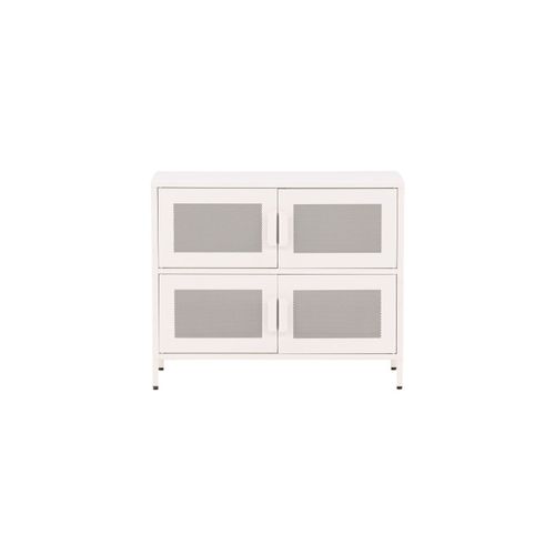 Buffet 4 Portes En Métal "nett" 90cm Blanc