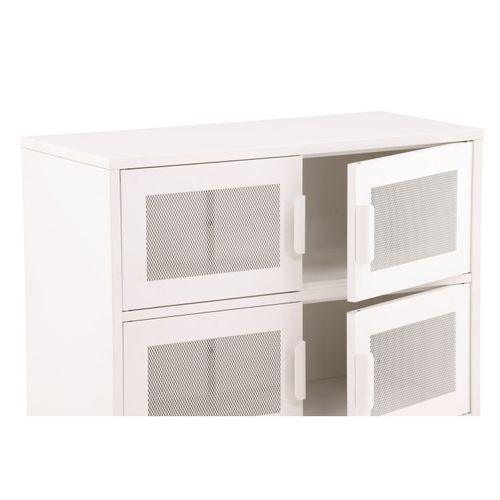 Buffet 4 Portes En Métal "nett" 90cm Blanc
